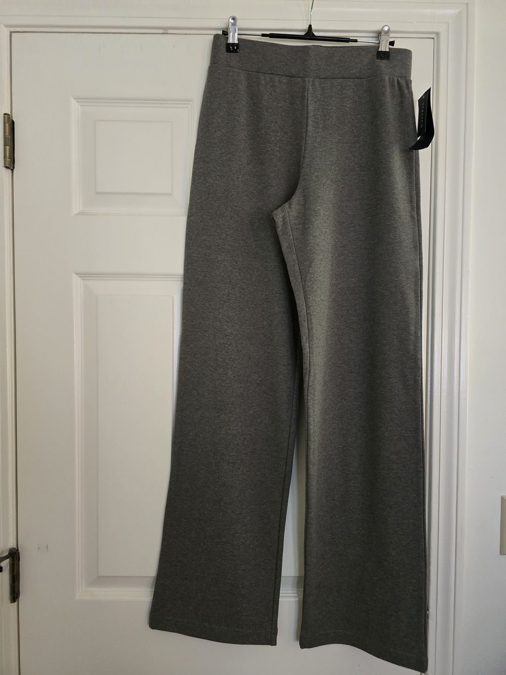 Jones New York Signature Wide Leg Stretch Pants in Gray 32" Inseam Sz. (Sm)